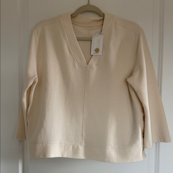 Westbound Sweaters - Westbound Cream V-Neck Sweater